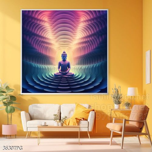 Tranh tranh trí tường phật giáo sang trọng