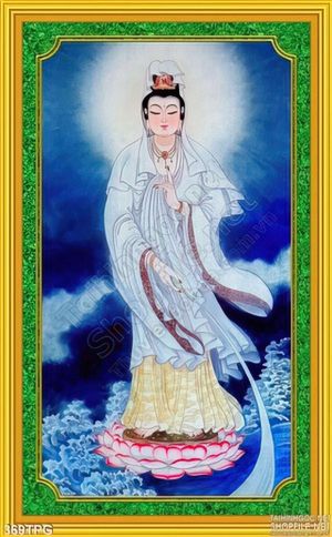 Tranh Quan Âm Bồ Tát treo tường đẹp
