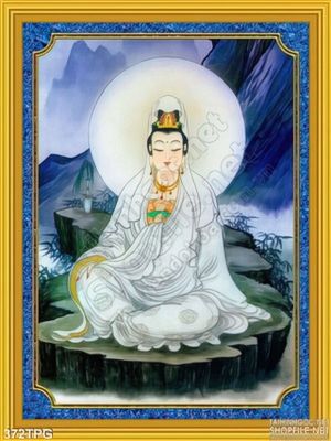 Tranh phật Bồ tát Và hoa sen