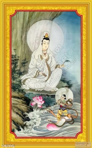 Tranh phật Quan Âm treo tường đẹp