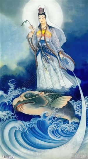 Tranh phật quan Âm trang trí