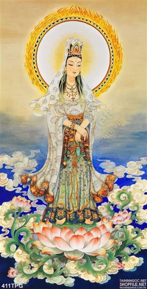 Tranh phật Quan Âm in lịch