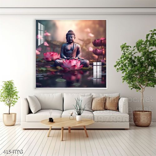 File tranh Phật giáo decor trang trí tường nhà phòng thờ