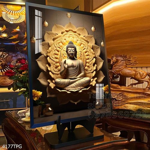 File tranh Phật giáo decor trang trí tường nhà phòng thờ