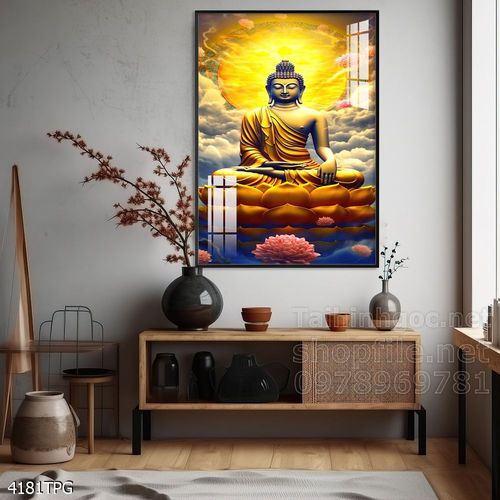 Tranh decor trang trí tường Phật giáo 