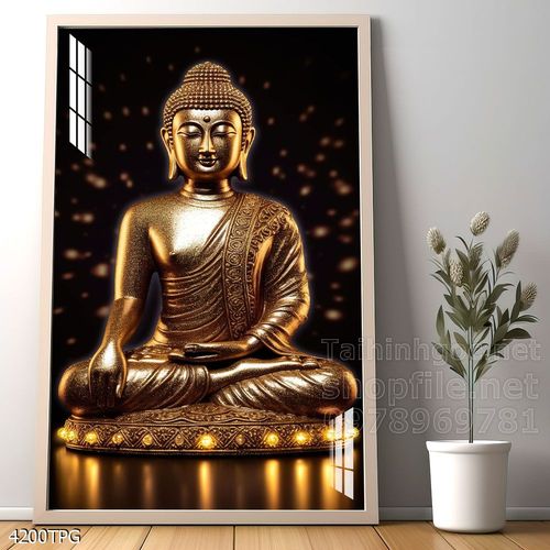 Tranh tranh trí tường phật giáo sang trọng