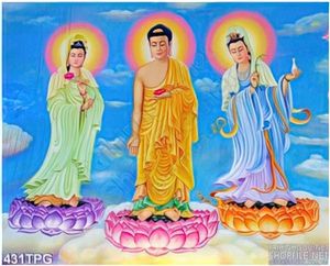 Tranh phật Quan Âm và Phật tổ