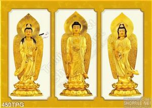 Tranh phật bằng vàng trang trí treo tường