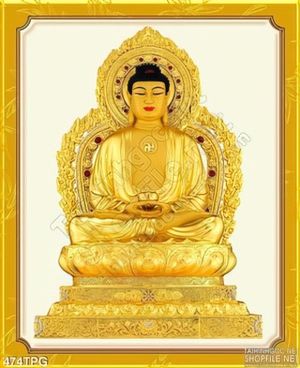 Tranh Tượng Phật bằng vàng