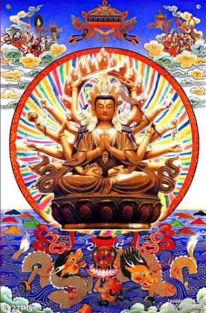 Tranh tượng Phật bằng tay