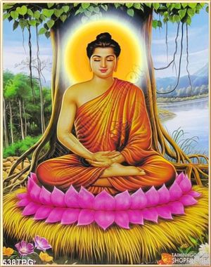 Tranh phật và cây bồ đề