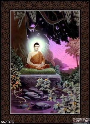 Tranh phật và cây bồ đề