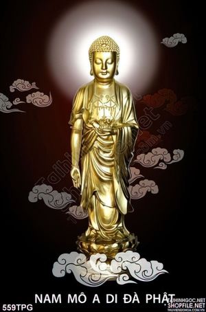 Tranh tượng Phật bằng vàng