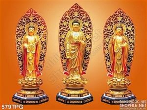 Tranh tượng Phật Tổ bằng vàng