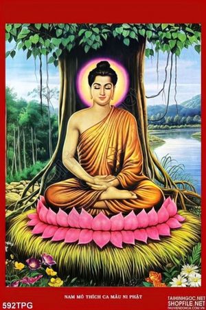 Tranh phật dưới cây bồ đề