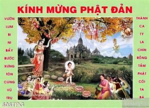Tranh phật giáo mừng lễ phật Đản