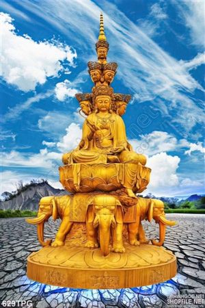 Tranh Phật Bản Mệnh Phổ Hiền Bồ Tát