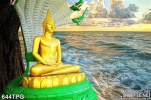 Tranh Phật và Rắn  7 đầu