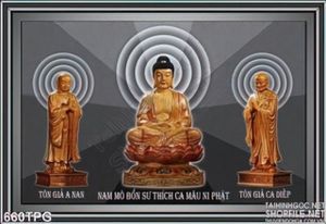 Tranh Phật Nam Mô Bổn Sư cùng Tôn giả
