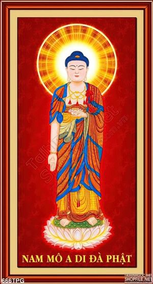 Tranh Đức Phật A Di Đà treo tường