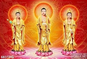 Tranh Phật Tổ và Quan Âm