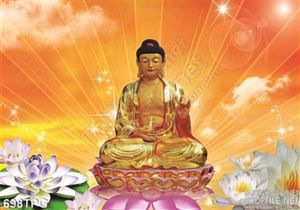Tranh Phật Tổ trên đài sen