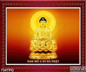 Tranh Phật bằng vàng