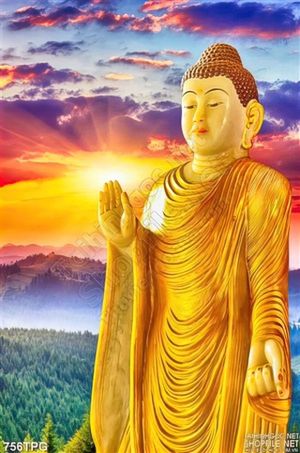 Tranh Đức Phật Tổ bằng vàng