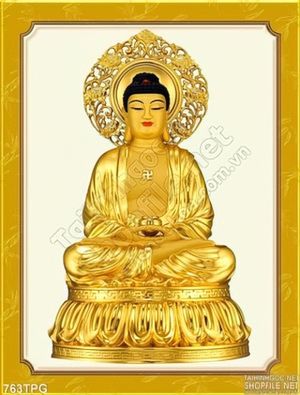 Tranh tượng Phật Tổ in lịch đẹp