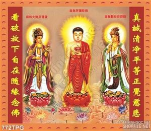 Tranh Phật Tổ Và Bồ Tát in lịch đẹp