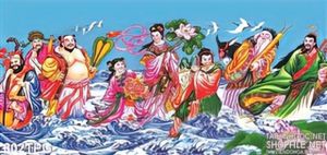 Tranh Hội Thượng Phật Bồ Tát