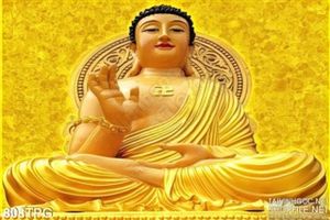 Tranh Phật Tổ bằng vàng 3D