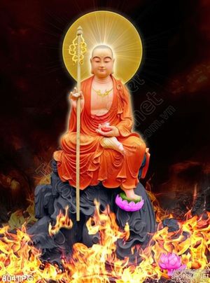 Tranh Đức Địa Tạng Vương Bồ Tát