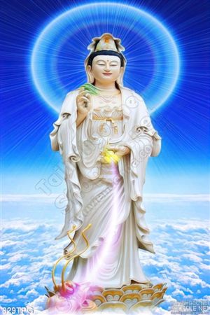 Tranh Phật Quan Âm in uv
