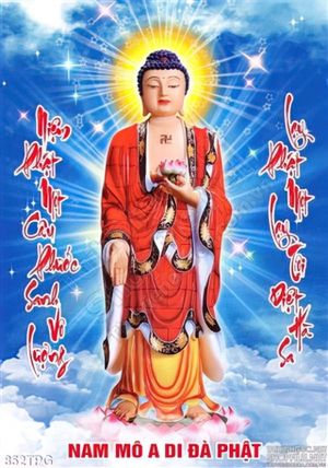 Tranh Phật A Di Đà treo tường đẹp