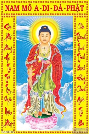 Tranh Phật A Di Đà khổ lớn