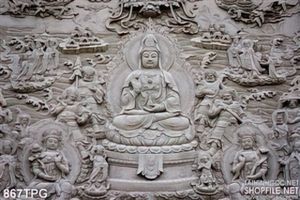 Tranh Phật điêu khắc bằng đá