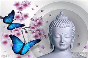 Tranh Phật đẹp bằng đá
