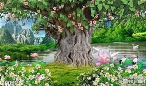 Tranh Phật cây Bồ Đề nghệ thuật