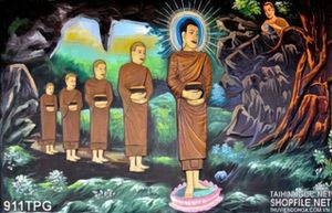 Tranh Phật hành khất