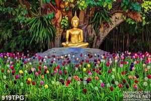 Tranh trang trí tượng Phật dưới cây Bồ Đề