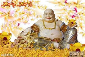 Tranh Phật Di Lặc kim tiền
