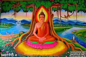 Tranh Phật Thích Ca thiền định