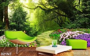 Tranh con đường hoa trong rừng
