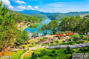 Tranh phong cảnh thung lũng tình yêu ở Đà Lạt
