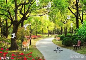 Tranh con đường trong công viên