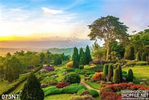 Tranh khu công viên xanh