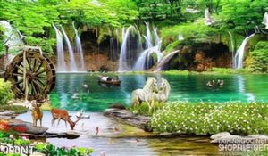 Tranh phong cảnh thác nước phong thủy đẹp