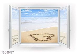 Tranh trái tim vẽ trên cát