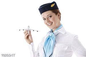 Tranh nữ tiếp viên hàng không xinh đẹp 